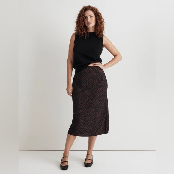 NWT MADEWELL The Layton Midi Slip Skirt Size 0 - Picture 1 of 10